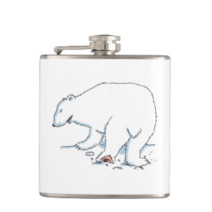 Polar Bear umhüllter Kolben Flachmann