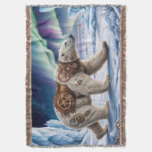 Polar Bear und Aurora Art Decke (Vorderseite Vertikal)