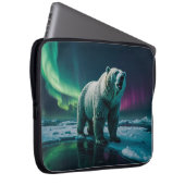 Polar Bear und Aurora Art Laptopschutzhülle (Vorne Rechts)