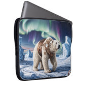 Polar Bear und Aurora Art Laptopschutzhülle (Vorne Rechts)