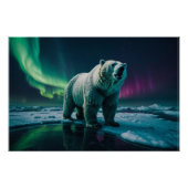 Polar Bear und Aurora Art Poster (Vorderseite)