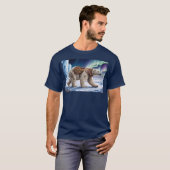 Polar Bear und Aurora Art T-Shirt (Vorne ganz)