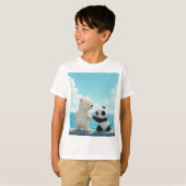 Polar Bear und Baby Panda T - Shirt (Vorne ganz)