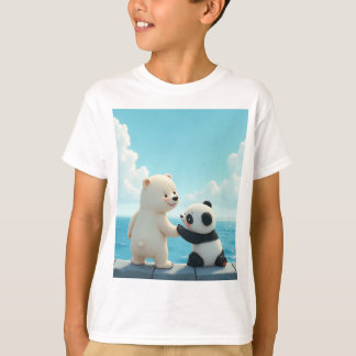 Polar Bear und Baby Panda T - Shirt