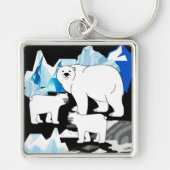 Polar Bear und Cubs Schlüsselanhänger (Vorne)