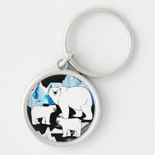 Polar Bear und Cubs Schlüsselanhänger (Vorne)