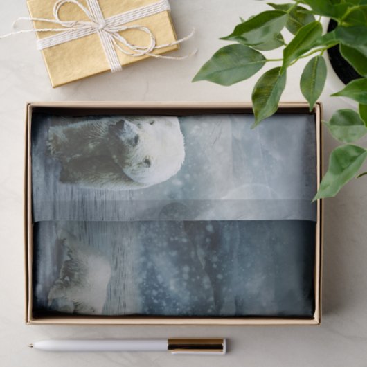 Polar Bear und Cubs Seidenpapier (Geschenk)