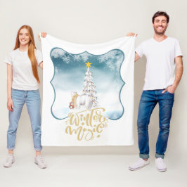 Polar Bear und Pinguin Fleece Blanket