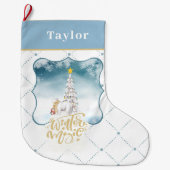 Polar Bear und Pinguin Weihnachten Strumpf Großer Weihnachtsstrumpf (Vorderseite)