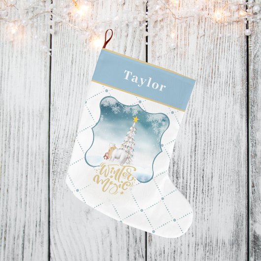 Polar Bear und Pinguin Weihnachten Strumpf Großer Weihnachtsstrumpf