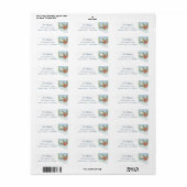 Polar Bear und Rentier-Rücksendeadressen-Aufkleber (Vorne)