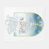 Polar Bear und Snowman Fleece Blanket (Vorderseite (Horizontal))