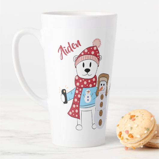 Polar Bear und Snowman Latte Tasse (Beispiel)
