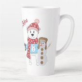 Polar Bear und Snowman Latte Tasse (Rechts)