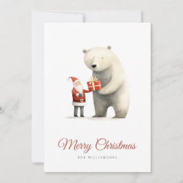Polar Bear und Weihnachtsgrüße Feiertagskarte