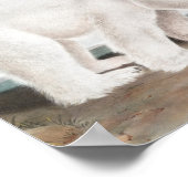 Polar Bear (Ursus maritimus) Illustration Poster (Ecke)