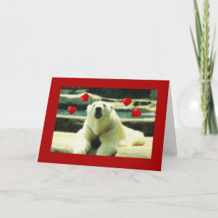Polar Bear Valentine Grußkarte Feiertagskarte
