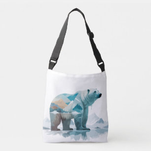 Polar Bear Vector Art Animal Majestic Nature Wild Tragetaschen Mit Langen Trägern