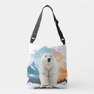 Polar Bear Vector Art Animal Majestic Nature Wild Tragetaschen Mit Langen Trägern