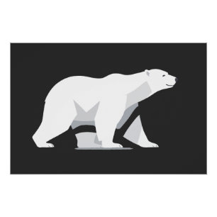 Polar Bear Vector Art Animal Modern Urban Graphic Poster