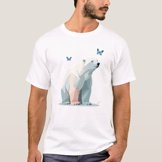 Polar Bear Vector Malerei Adorable Fun Animal Art T-Shirt (Vorderseite)