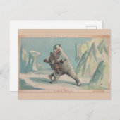 Polar Bear Viktorianische Weihnachtskarte Feiertagspostkarte (Vorne/Hinten)