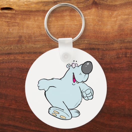 Polar Bear Walking Schlüsselanhänger (Vorderseite)