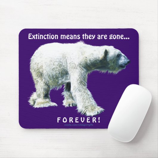 POLAR BEAR Walking Wildlife Mousepad (Mit Mouse)