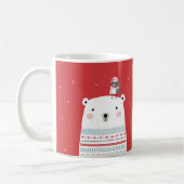 Polar Bear Warm wünscht Tasse in Rot (Links)
