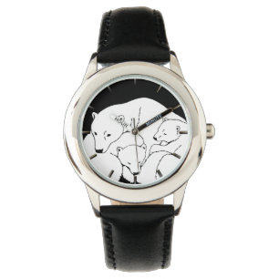 Polar Bear Watch Kid's Wildlife Bären Wrist Watch Armbanduhr