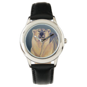 Polar Bear Watch Kid's Wildlife Bären Wrist Watch Armbanduhr