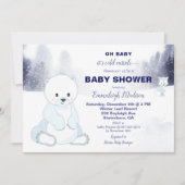 Polar Bear Watercolor Babydusche (Vorderseite)