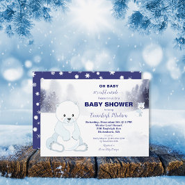 Polar Bear Watercolor Babydusche