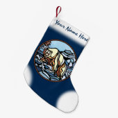 Polar Bear Weihnachtsbär Strumpf Custom Bären Stru Kleiner Weihnachtsstrumpf (Vorderansicht (hängend))