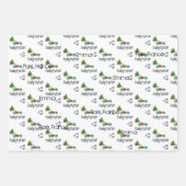 Polar Bear Weihnachtsblätter Wrapping Paper Pig Geschenkpapier Set (Vorderseite 3)