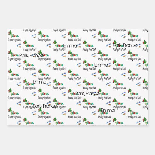 Polar Bear Weihnachtsblätter Wrapping Paper Pig Geschenkpapier Set (Vorderseite 3)