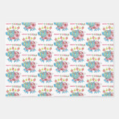 Polar Bear Weihnachtsblätter Wrapping Paper Pig Geschenkpapier Set (Vorderseite)