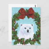 Polar Bear Weihnachtsfeiertag Postkarte (Vorne/Hinten)