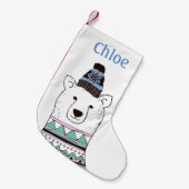 Polar Bear Weihnachtsfest Strumpf Kleiner Weihnachtsstrumpf (Vorderansicht (hängend))