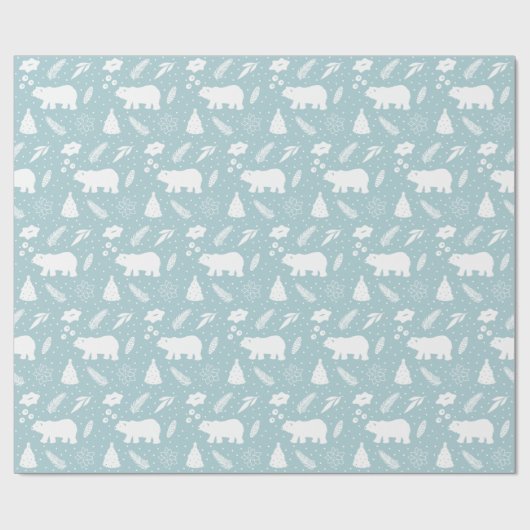 Polar Bear Weihnachtsfolienpapier Geschenkpapier (Flach)
