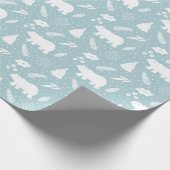Polar Bear Weihnachtsfolienpapier Geschenkpapier (Ecke)