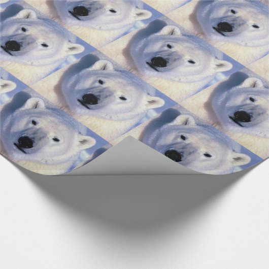 Polar Bear Weihnachtsgeschenk Geschenkpapier (Ecke)