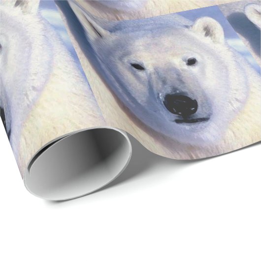 Polar Bear Weihnachtsgeschenk Geschenkpapier (Rolleneckpunkt)