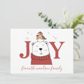 Polar Bear Weihnachtskarte (Stehend Vorderseite)