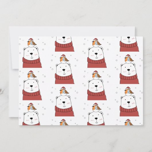 Polar Bear Weihnachtskarte (Rückseite)