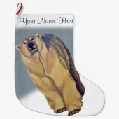 Polar Bear Weihnachtsmann Strumpf Custom Bear Stru Großer Weihnachtsstrumpf (Vorderseite)