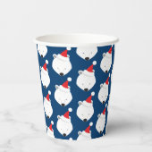 Polar Bear Weihnachtsmannmütze Weihnachten Pappbecher (Rückseite)