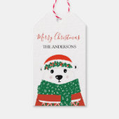 Polar Bear Weihnachtsname Geschenkanhänger (Vorderseite)