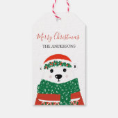 Polar Bear Weihnachtsname Geschenkanhänger (Rückseite)
