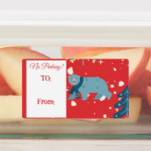 Polar Bear Weihnachtsnamen Etiketten (Befestigt)